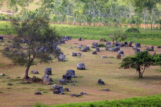 Jars on a plain. The Plain of Jars.