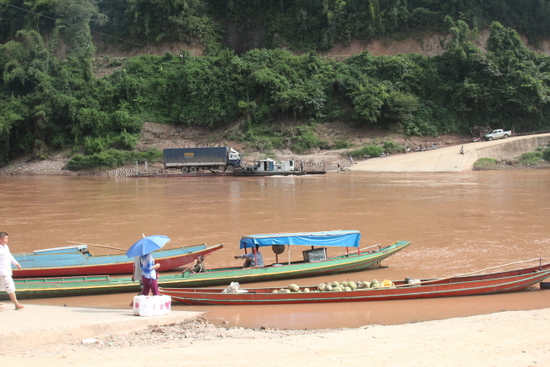 Some river crossings require the use of barges.