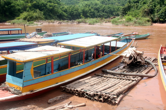 The sort of boat used commonly on short shuttle services to remote villages along the rivers.