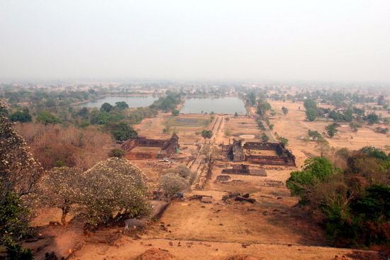 The view from the top of Wat Phu is quite impressive.