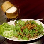 A large plate of duck laap from Lao Kitchen