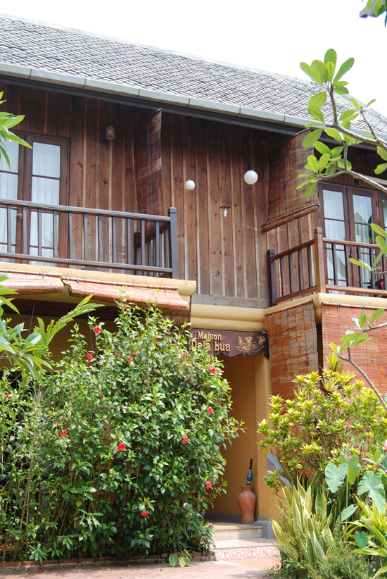 Entrance to the hotel rooms.