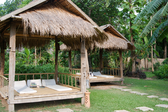 The garden salas are perfect for reading a book or an afternoon siesta