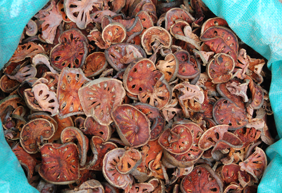 Dried bael fruit - just add hot water to make healthy bael fruit tea.