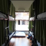 Floor to ceiling glass: more than your average hostel dorm.