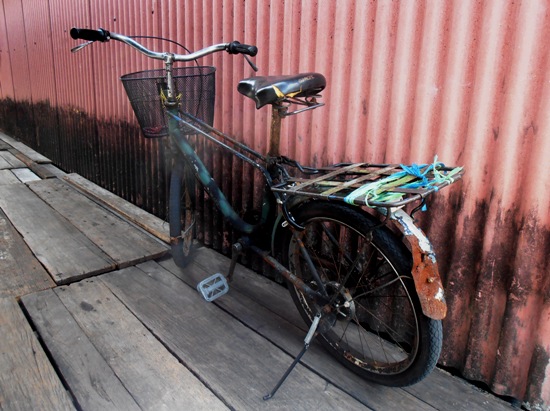 The bike is almost as old as the jetties themselves.