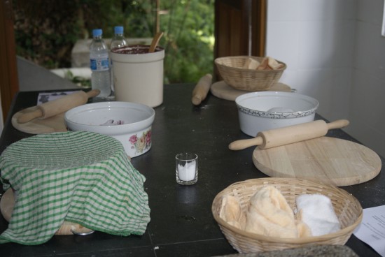 The chapati production line.