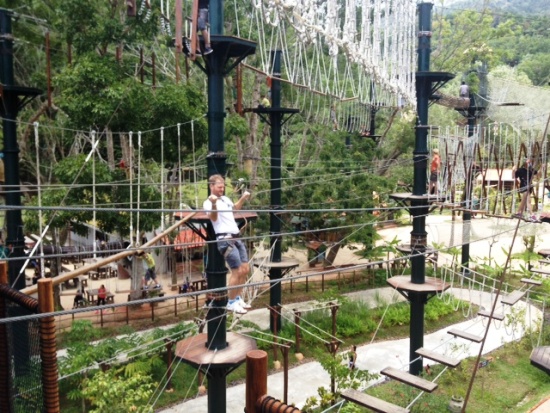 Monkeying Around, one of the park's main attractions, provides a great workout.