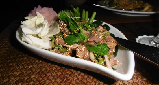 Namtok beef salad.