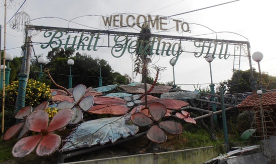 Bukit Genting: beyond the giant fibreglass plants are some excellent views.