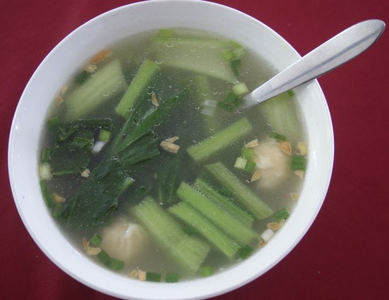 Simple home-made Won Ton soup bliss.