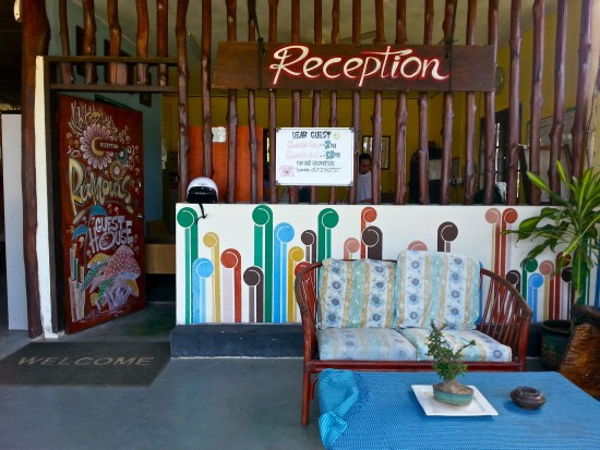 Nothing says welcome like a colourful reception area.