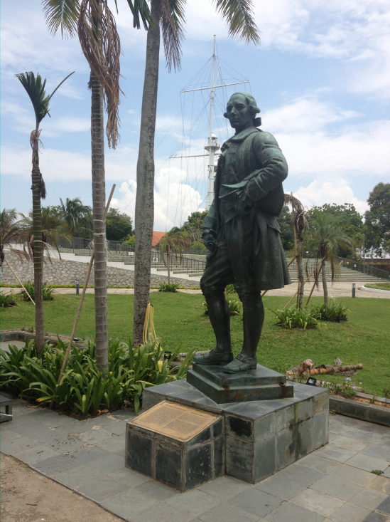 Is Captain Francis Light surveying his dominion or merely wondering who stole his sword?