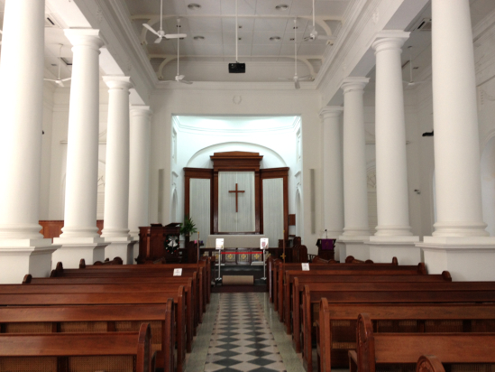 Symmetry and simplicity sum up the wonderfully austere interior of St. George's.