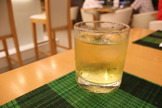 This is what a free glass of tra looks like. This is what a free glass of tra looks like.