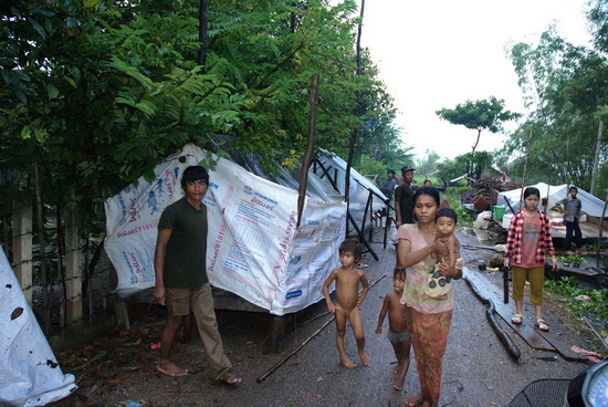 Families in temporary shelters