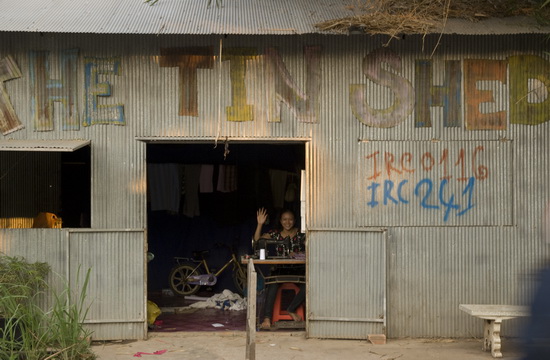 A sewing workshop, whose workers have been given somewhere to work by the RiverGarden Hotel