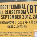 Budget airlines operations will relocate to Terminal 2.