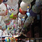 Chinatown is taken filled with lanterns for the Mid Autumn Festival.