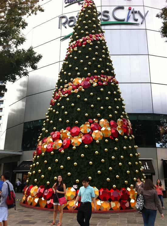 Every Singapore mall needs a Christmas tree.