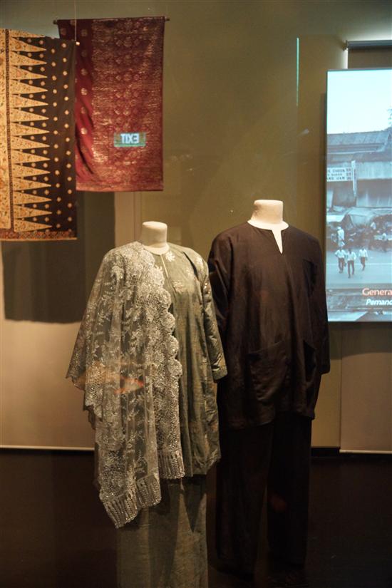 Traditional costumes on display at the Malay Heritage Centre.