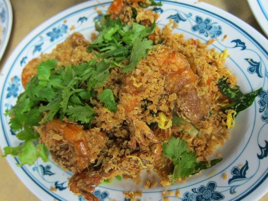 A popular zi char classic, deep fried cereal-coated prawns