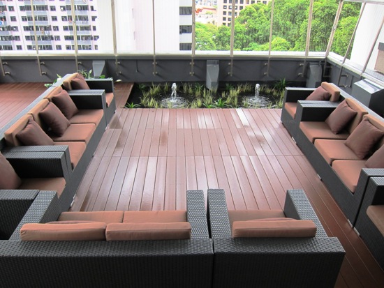 Guests can take a break at the Sky Terrace, on the tenth floor.