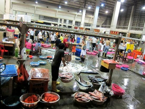 The Senoko fishery port is a hive of activity, even after midnight.