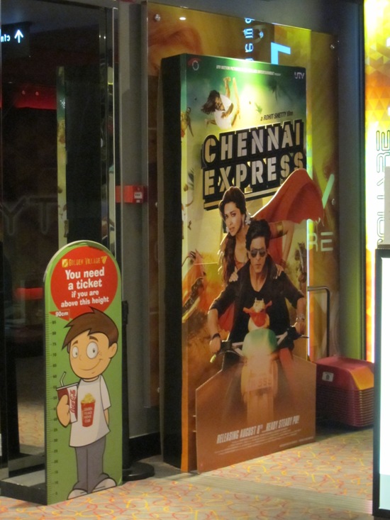 Mainstream cinemas do also screen the occasional Indian blockbuster - in this case Chennai Express, given Indian star Shahrukh Khan's international appeal.