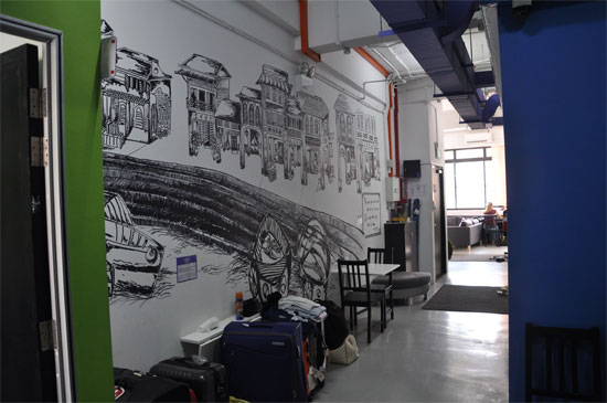 Hand painted walls.
