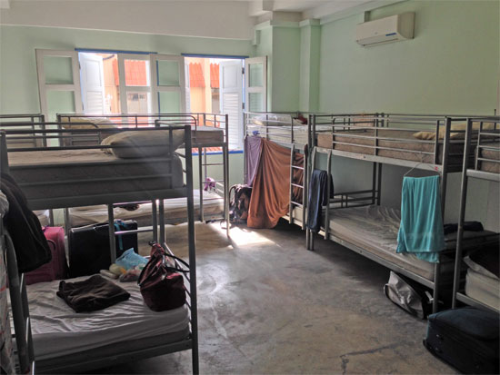 No frills bunks but with plenty of spare space.