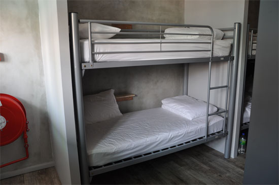 Typical bunk bed set-up.