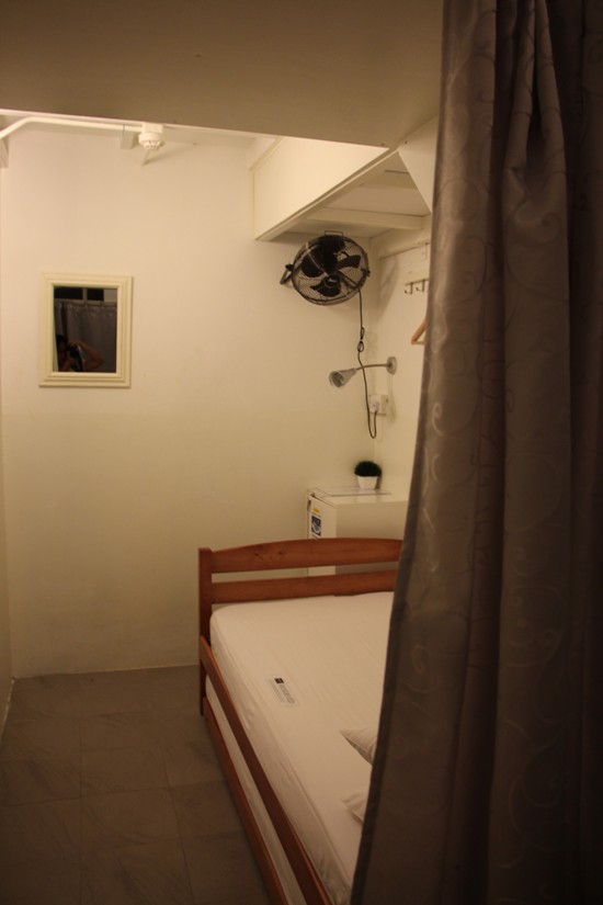 An alcove in Blanc Inn comes with a curtain - Don't peek!