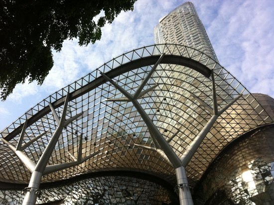 Glass and brass on Orchard Road.