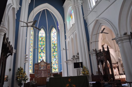 Stained glass in the heart of Singapore.