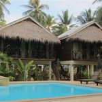 Diving from your bungalow to the pool is not recommended.