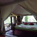 A peek inside the 2-bedroom tent.