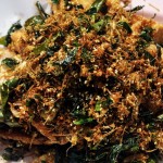 Deep fried fish with garlic flakes
