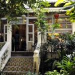 Rear of building seen from the garden