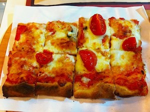 Two slices of Margherita.