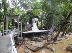 A tranquil temple just outside the main city.