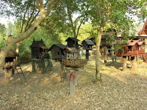A variety of spirit houses in the "Northeast".