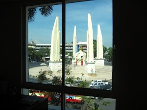The view from a third floor common area.