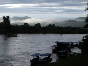 Boats on the Mae Kok awaiting departure