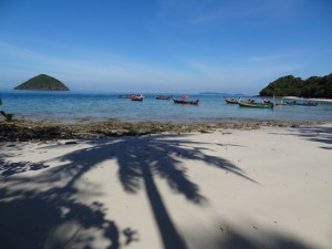 Not the worst place in the world: Coral's Banana Beach.