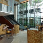 Rather posh: the lobby at Bangkok Hospital Phuket.