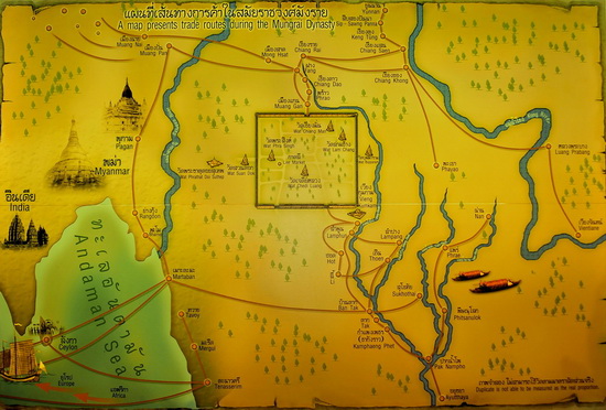 Trade routes during the Mengrai period