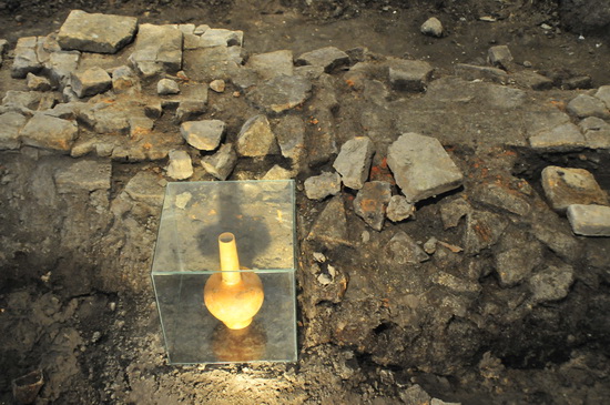 Ancient walls in the new basement