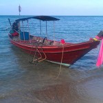 Boat on bottle beach
