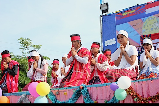 Young Karen take part in cultural activities near Sangkhlaburi, Thailand.